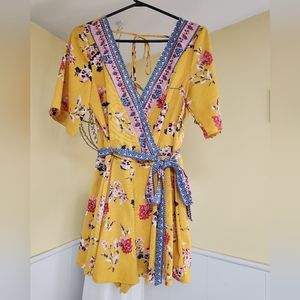 NWOT yellow Trixxi  romper 2 for 40